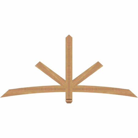 Ekena Millwork Alberta Smooth Timber Gable Bracket, Western Red Cedar, 72"W x 33"H x 1 1/2"D x 3 1/2"F, 11/12 Pitch GBW072X33X0204ALB00SWR